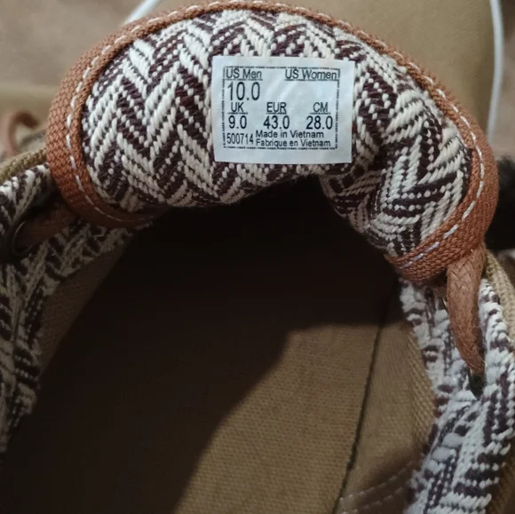 Nwot Vans Casual Canvas Men’s Sneakers in Khaki Sz 10 - Picture 5 of 7